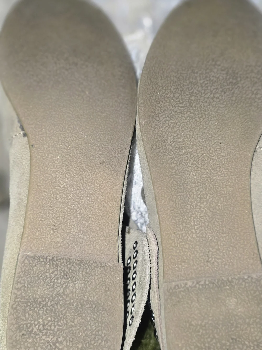 Steve Madden Taupe Suede Studded Lace-Up Ankle Boots